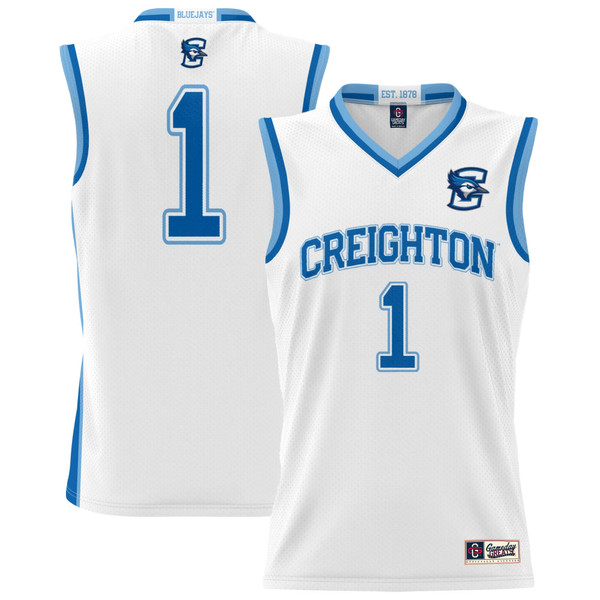 #1 Creighton Bluejays GameDay Greats Unisex Lightweight Basketball Jersey - White - Lynsiley