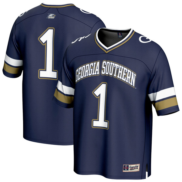 #1 Georgia Southern Eagles GameDay Greats Lightweight Collegiate Football Fashion Jersey - Blue - Lynsiley