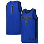 #1 Memphis Tigers Nike Replica Basketball Jersey - Blue - Lynsiley