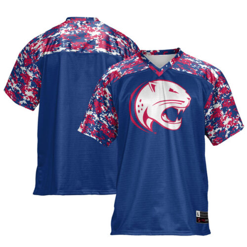 South Alabama Jaguars GameDay Greats Youth Camo Football Jersey - Blue - Lynsiley