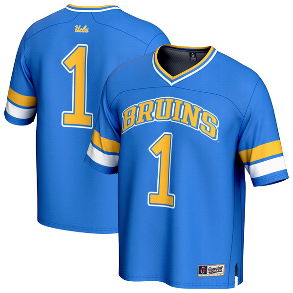 #1 UCLA Bruins GameDay Greats Unisex Lightweight Collegiate Football Fashion Jersey - Blue - Lynsiley