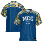 Madisonville Community College ProSphere Youth Camo Football Jersey - Blue - Lynsiley