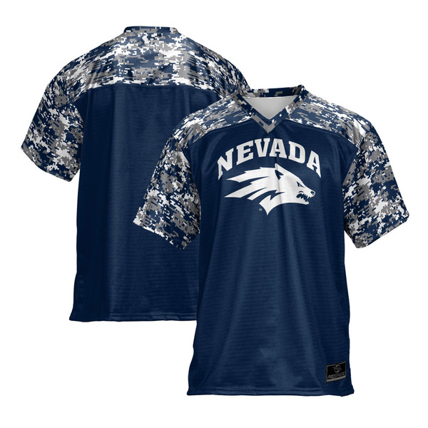 Nevada Wolf Pack ProSphere Youth Camo Football Jersey - Blue - Lynsiley