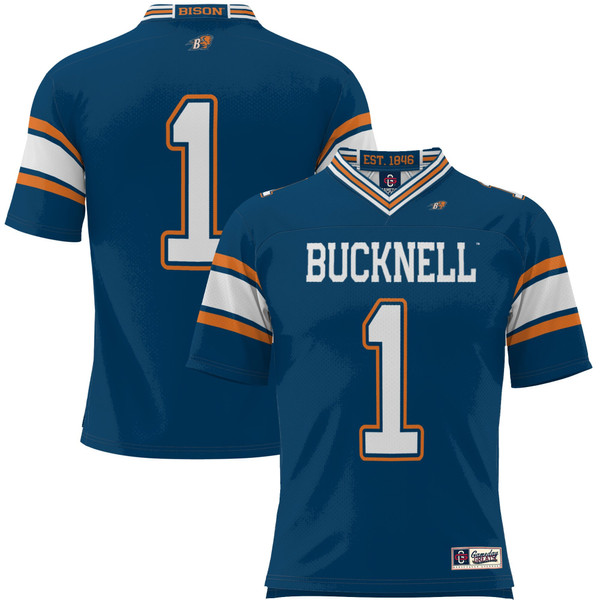 #1 Bucknell Bison GameDay Greats Youth Endzone Football Jersey - Blue - Lynsiley