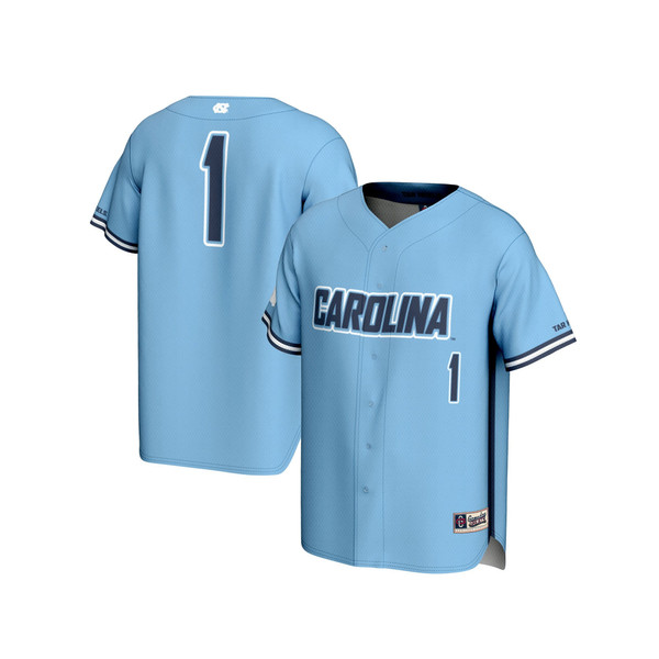 #1 North Carolina Tar Heels GameDay Greats Youth Lightweight Baseball Fashion Jersey - Carolina Blue - Lynsiley