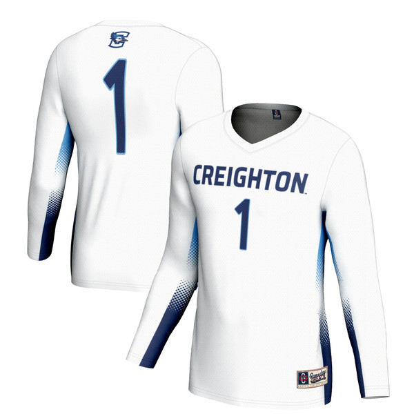 #1 Creighton Bluejays GameDay Greats Unisex Lightweight Volleyball Jersey - White - Lynsiley