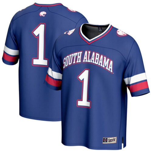 #1 South Alabama Jaguars GameDay Greats Unisex Collegiate Football Fashion Jersey - Blue - Lynsiley