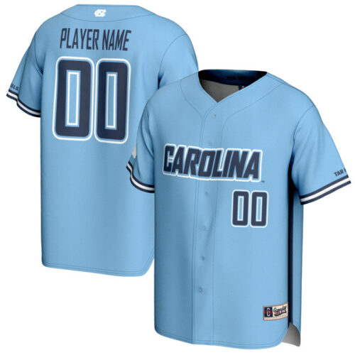 North Carolina Tar Heels GameDay Greats Unisex NIL Pick-A-Player Baseball Lightweight Jersey - Carolina Blue - Lynsiley