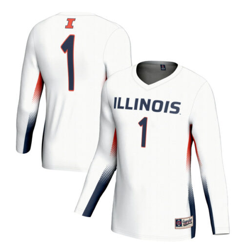 #1 Illinois Fighting Illini GameDay Greats Youth Lightweight Women's Volleyball Jersey - White - Lynsiley