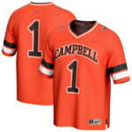 #1 Campbell Fighting Camels GameDay Greats Lightweight Collegiate Football Fashion Jersey - Orange - Lynsiley