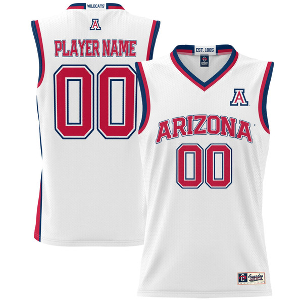 Arizona Wildcats GameDay Greats Youth NIL Pick-A-Player Lightweight Basketball Jersey - White - Lynsiley