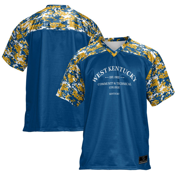 West Kentucky Community and Technical College ProSphere Youth Camo Football Jersey - Blue - Lynsiley