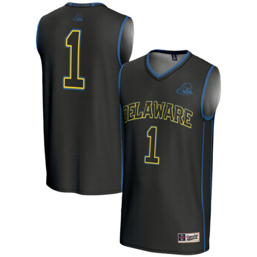 #1 Delaware Fightin' Blue Hens GameDay Greats Lightweight Basketball Jersey - Black - Lynsiley