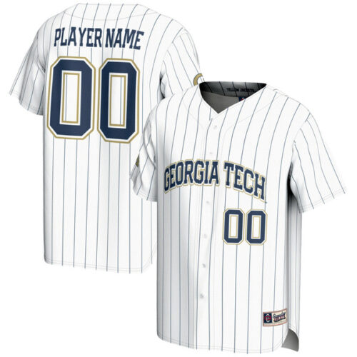 Georgia Tech Yellow Jackets GameDay Greats NIL Pick-A-Player Lightweight Baseball Jersey - White - Lynsiley