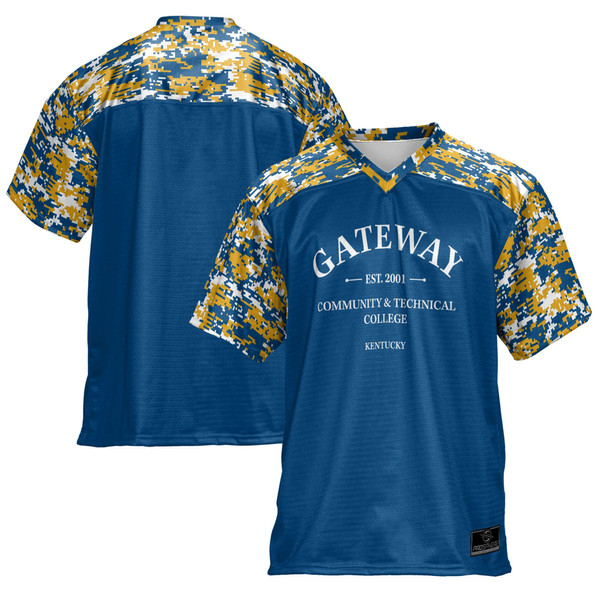 Gateway Community and Technical College ProSphere Youth Camo Football Jersey - Blue - Lynsiley