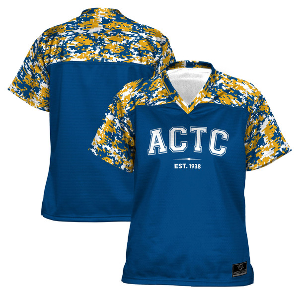 Ashland Community and Technical College ProSphere Women's Camo Football Jersey - Blue - Lynsiley