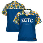 Elizabethtown Community and Technical College ProSphere Women's Camo Football Jersey - Blue - Lynsiley