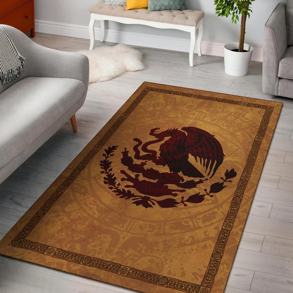 Mexico Area Rug Maya Coat Of Arms Vintage - Lynsiley
