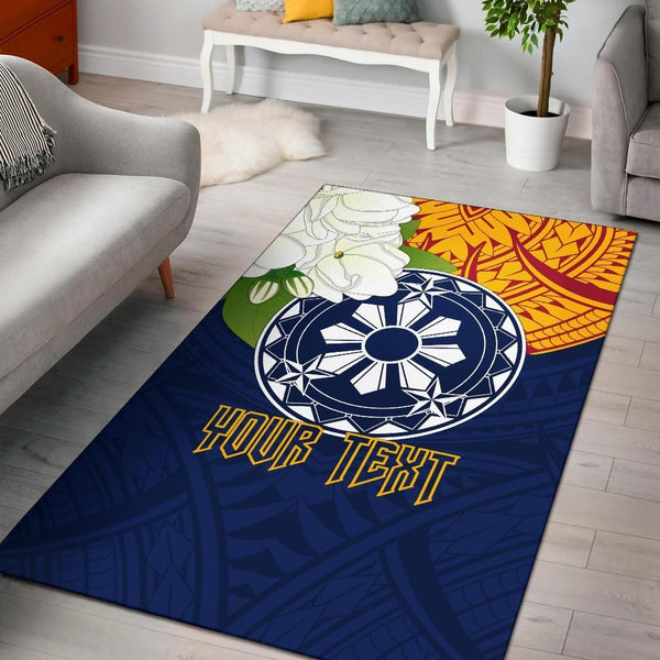 The Philippines Personalised Area Rug Filipino Sampaguita - Lynsiley