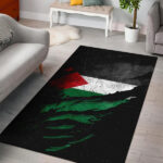 Palestine In Me Area Rug Special Grunge Style - Lynsiley