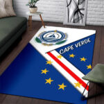 Cape Verde Area Rug - Flag With Coat Of Arm - Lynsiley