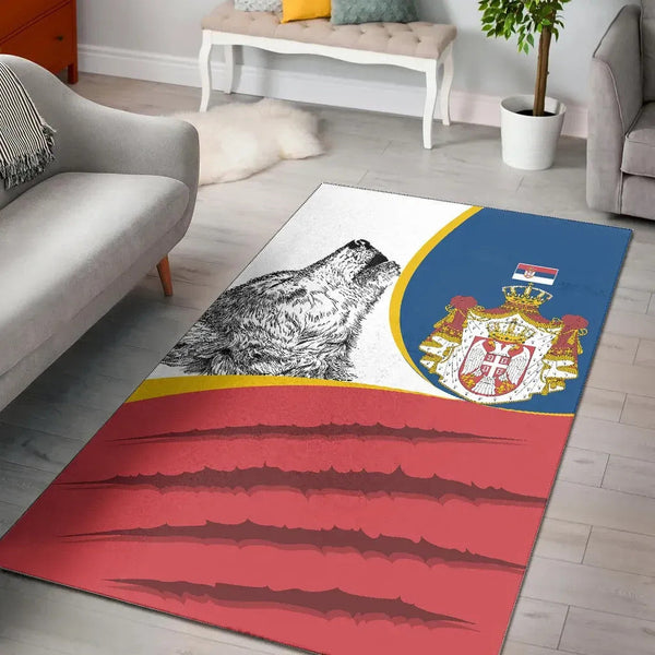Serbia Area Rug Flag Of Serbia - Lynsiley