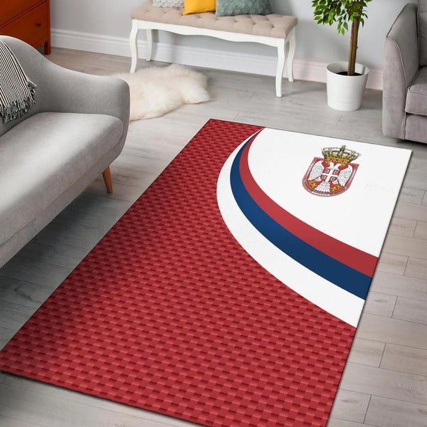 Serbia Area Rug Serbia Flag Red - Lynsiley