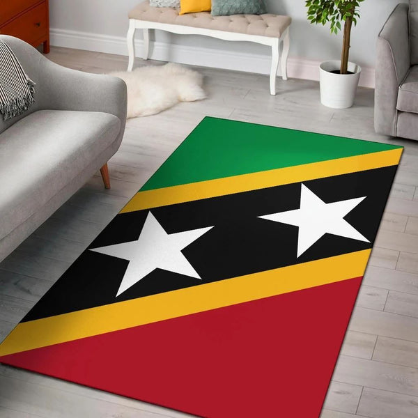 Saint Kitts and Nevis Area Rug Saint Kitts and Nevis Flag Style - Lynsiley