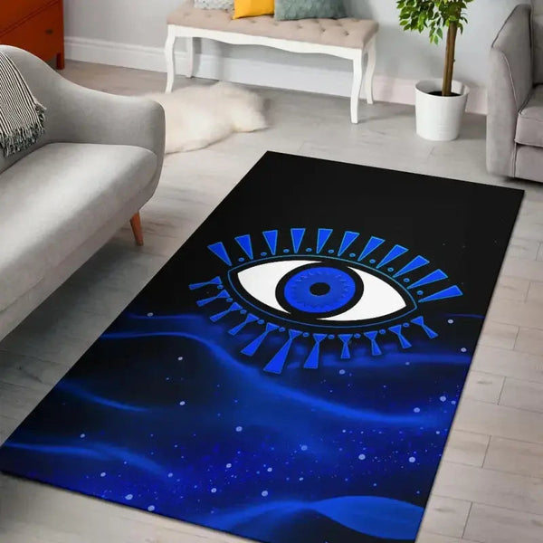 Area Rug - Evil Eye Area Rug Original Style - Blue - Lynsiley