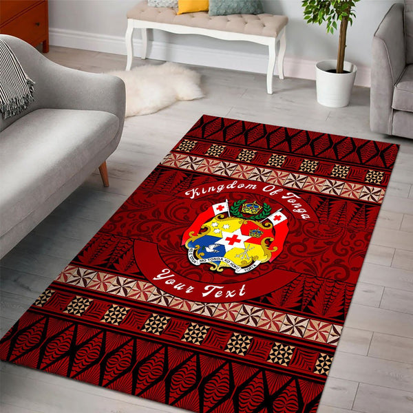 Custom Personalised Home Set - Tonga Ngatu Circle Area Rug - Lynsiley