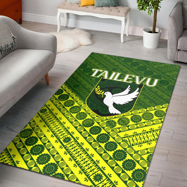 Tailevu Rugby Union Fiji Area Rug Tapa Pattern - Lynsiley