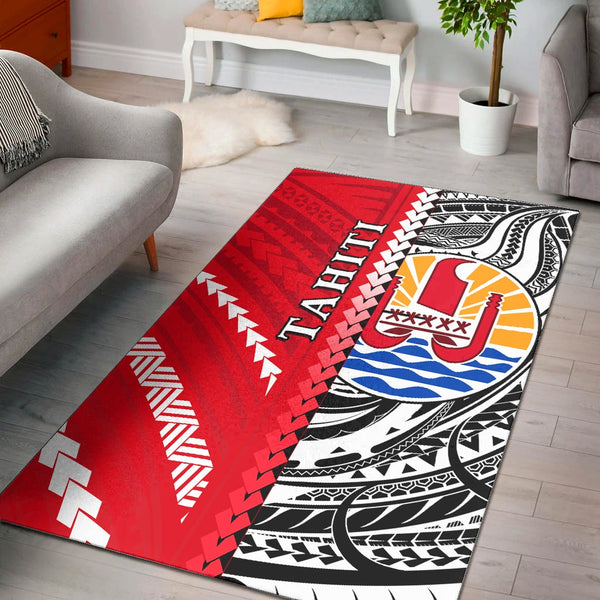 Tahiti Unique Area Rug Polynesia Pattern - Lynsiley