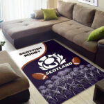 Scotland Rugby Union Area Rug Thistle Flower Purple Original0 - Lynsiley
