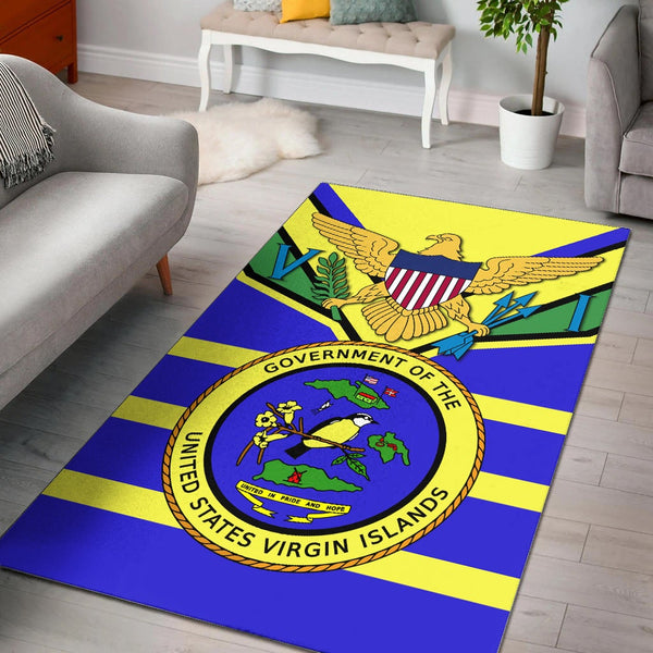 US Virgin Islands Area Rug Egales with Seal  - Lynsiley