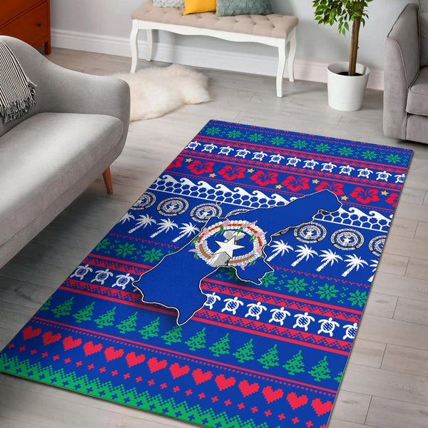 Northern Mariana Islands Christmas Area Rug Ugly Christmas - Lynsiley