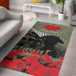 New Zealand ANZAC 2022 Area Rug Maori Camouflage - Lynsiley