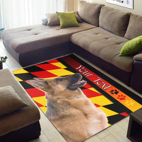 Custom Personalised German Shepherd Area Rug Germany Dogs Lovers Ver.02 - Lynsiley