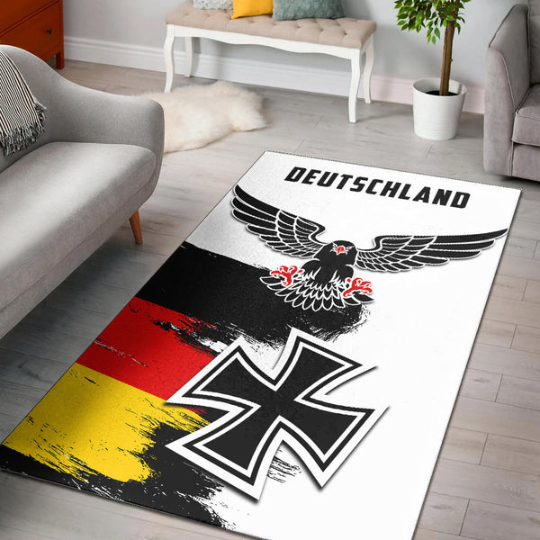 Germany Area Rug Grunge Deutschland Flag and Eagle - Lynsiley