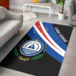 Cape Verde Area Rug Flag Version Black - Lynsiley