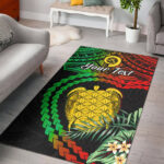 Custom Personalised Vanuatu Heart Polynesian Area Rug Turtle Sand Drawings - Lynsiley