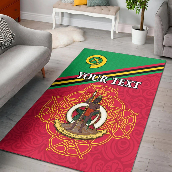 Custom Personalised Vanuatu Area Rug Pattern Sand Drawing - Lynsiley