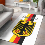 Germany Area Rug Grunge Deutschland Map and Coat Of Arms Ver.02 - Lynsiley