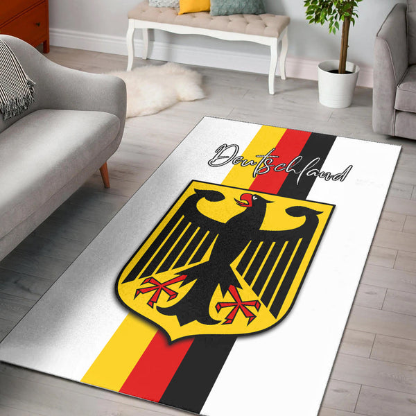 Germany Area Rug Grunge Deutschland Map and Coat Of Arms Ver.02 - Lynsiley