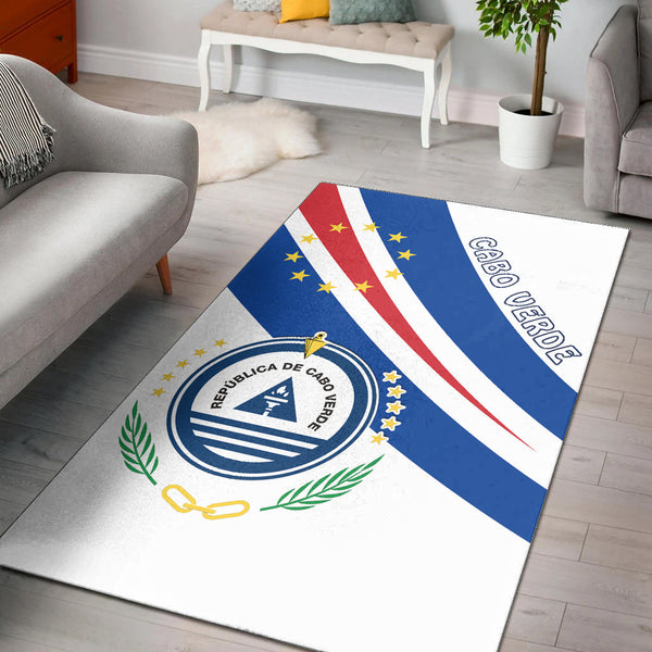 Cape Verde Area Rug Flag Version White - Lynsiley