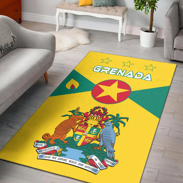 Grenada Area Rug Power Grenada Mix Coat of Arms - Lynsiley