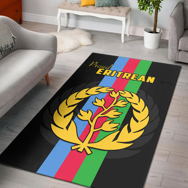 Eritrea Area Rug Striped Black - Lynsiley