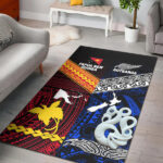 New Zealand and Papua New Guinea Area Rug Together Blue - Lynsiley