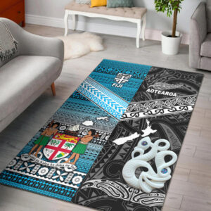 New Zealand and Fiji Area Rug Together Black - Lynsiley
