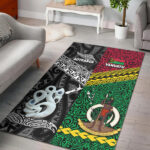 New Zealand and Vanuatu Area Rug Together Black - Lynsiley