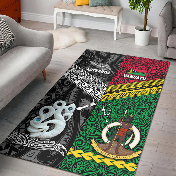 New Zealand and Vanuatu Area Rug Together Black - Lynsiley